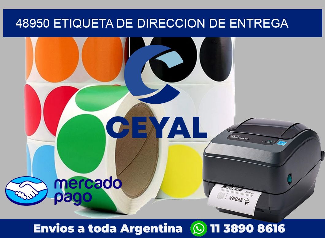 48950 Etiqueta de direccion de entrega