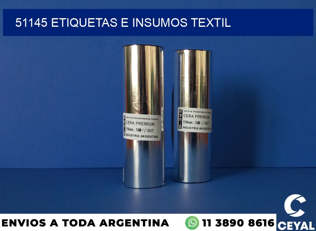 51145 etiquetas e insumos textil