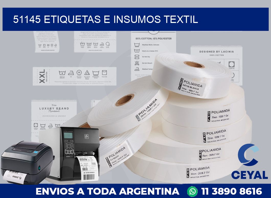 51145 etiquetas e insumos textil