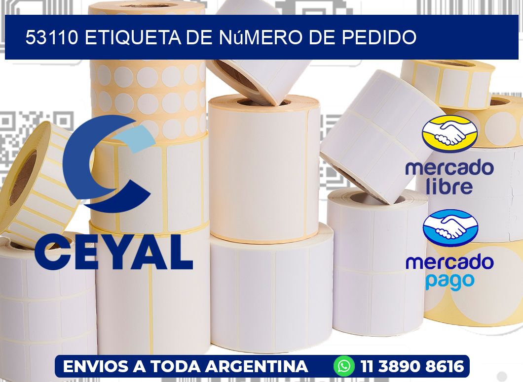 53110 Etiqueta de número de pedido