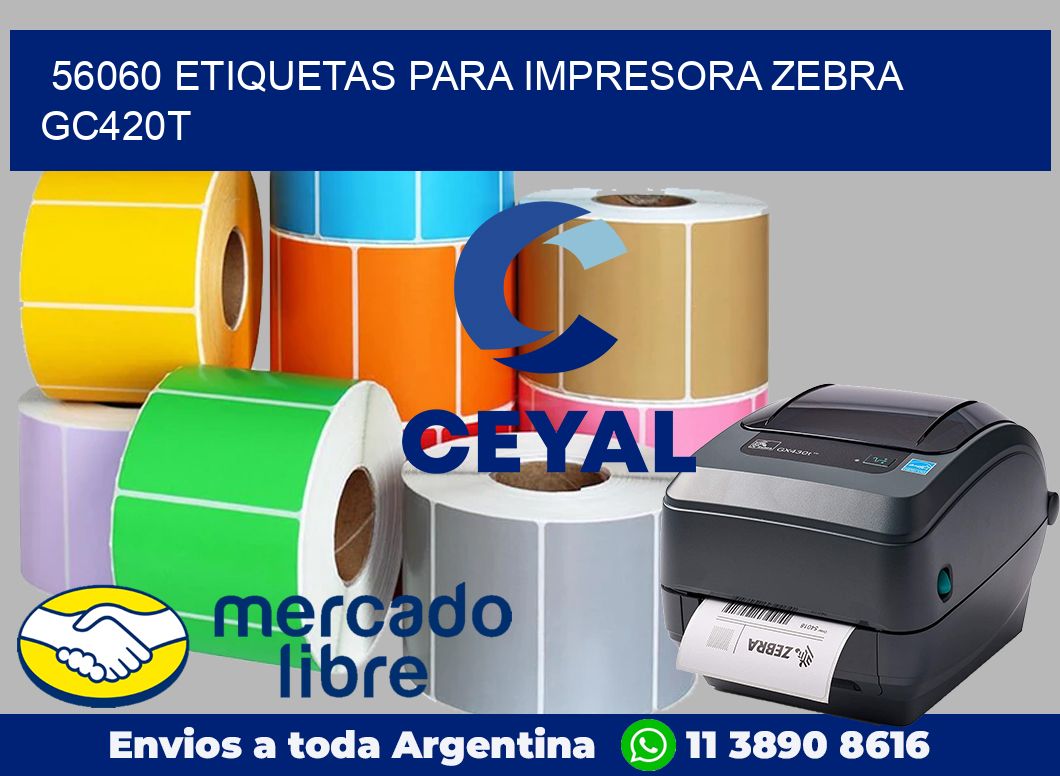 56060 etiquetas para impresora zebra GC420T