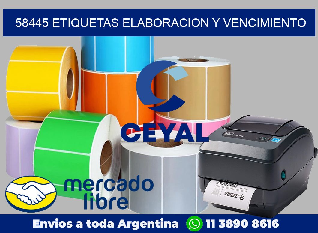 58445 Etiquetas elaboracion y vencimiento