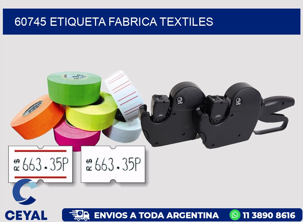 60745 etiqueta fabrica textiles