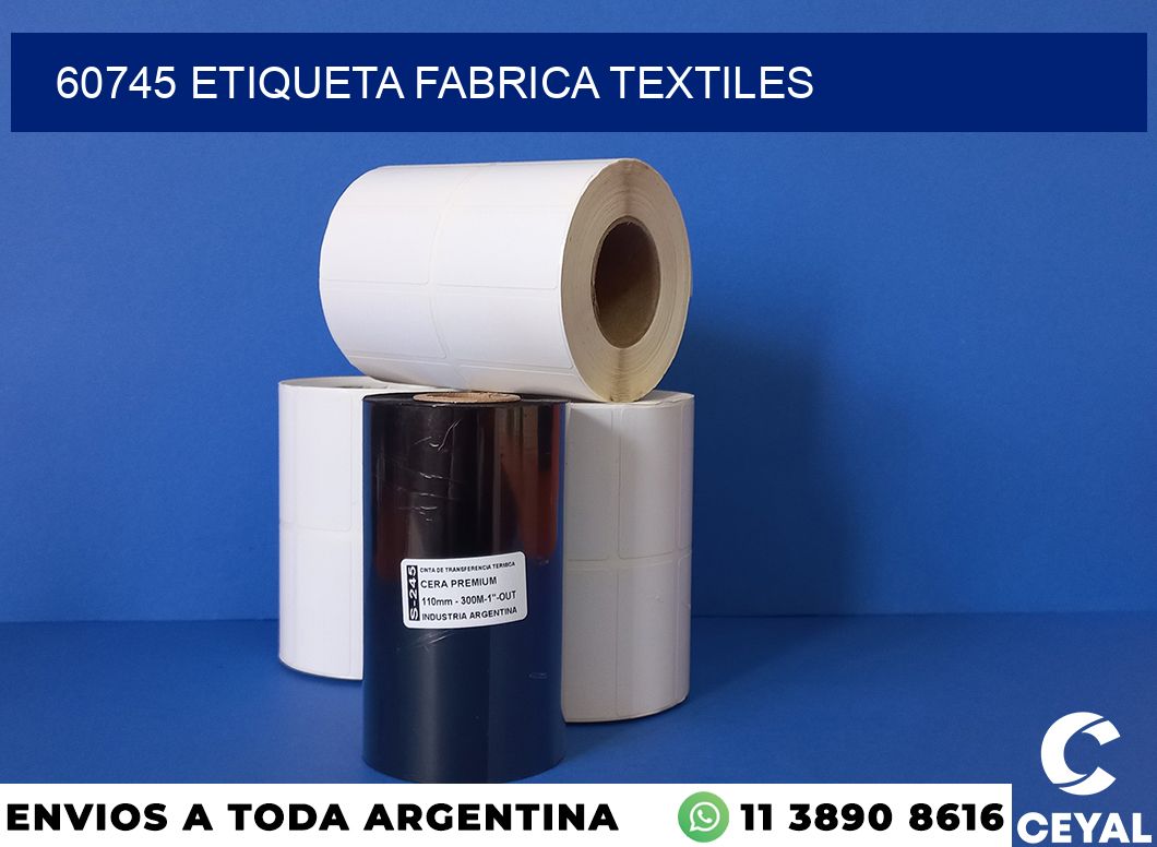 60745 etiqueta fabrica textiles