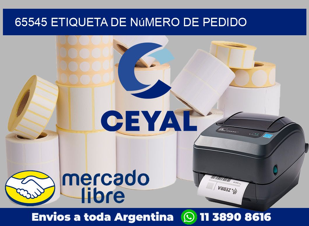 65545 Etiqueta de número de pedido