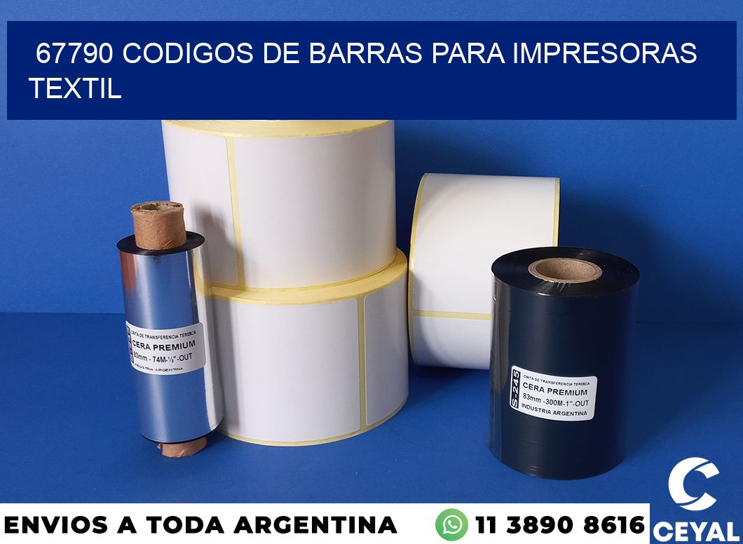 67790 codigos de barras para impresoras textil