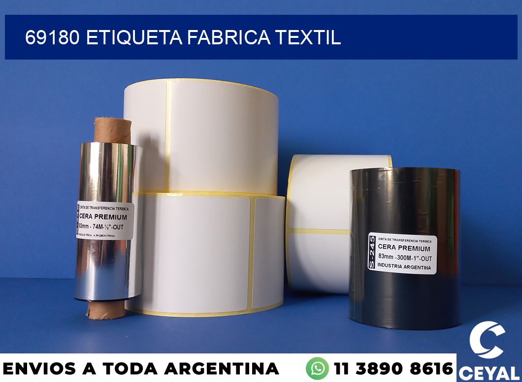 69180 etiqueta fabrica textil