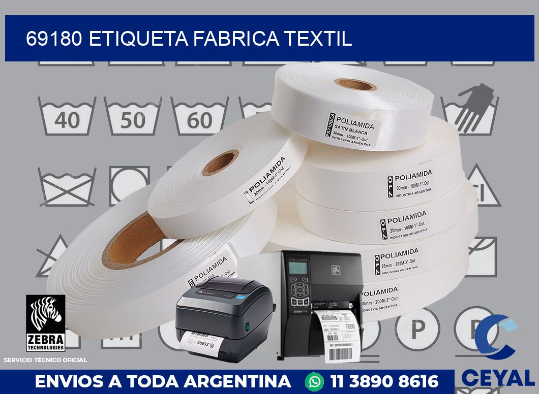 69180 etiqueta fabrica textil
