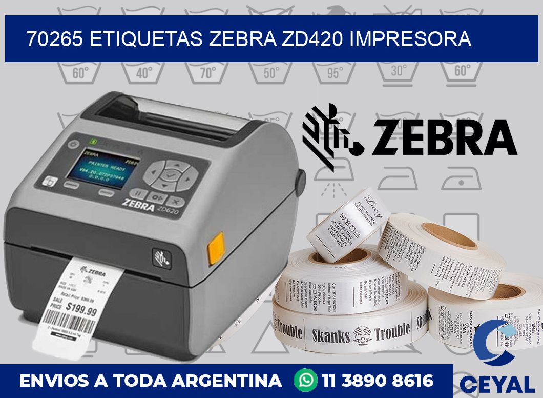 70265 etiquetas Zebra zd420 impresora