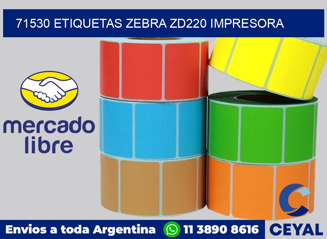 71530 etiquetas Zebra zd220 impresora