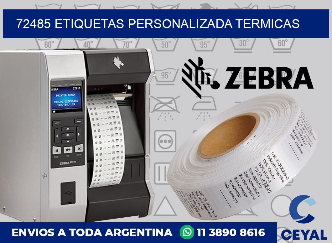 72485 etiquetas personalizada termicas