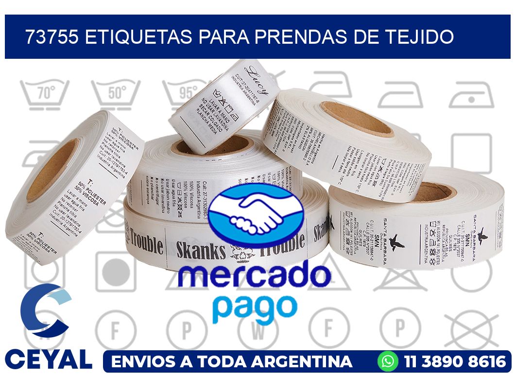 73755 Etiquetas para prendas de tejido
