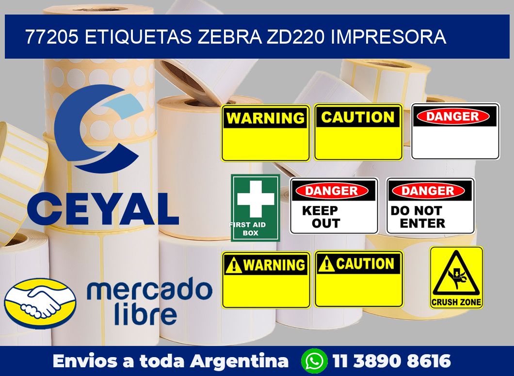 77205 etiquetas Zebra zd220 impresora