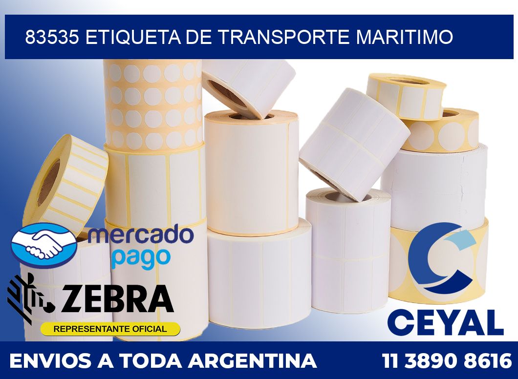 83535 Etiqueta de transporte maritimo