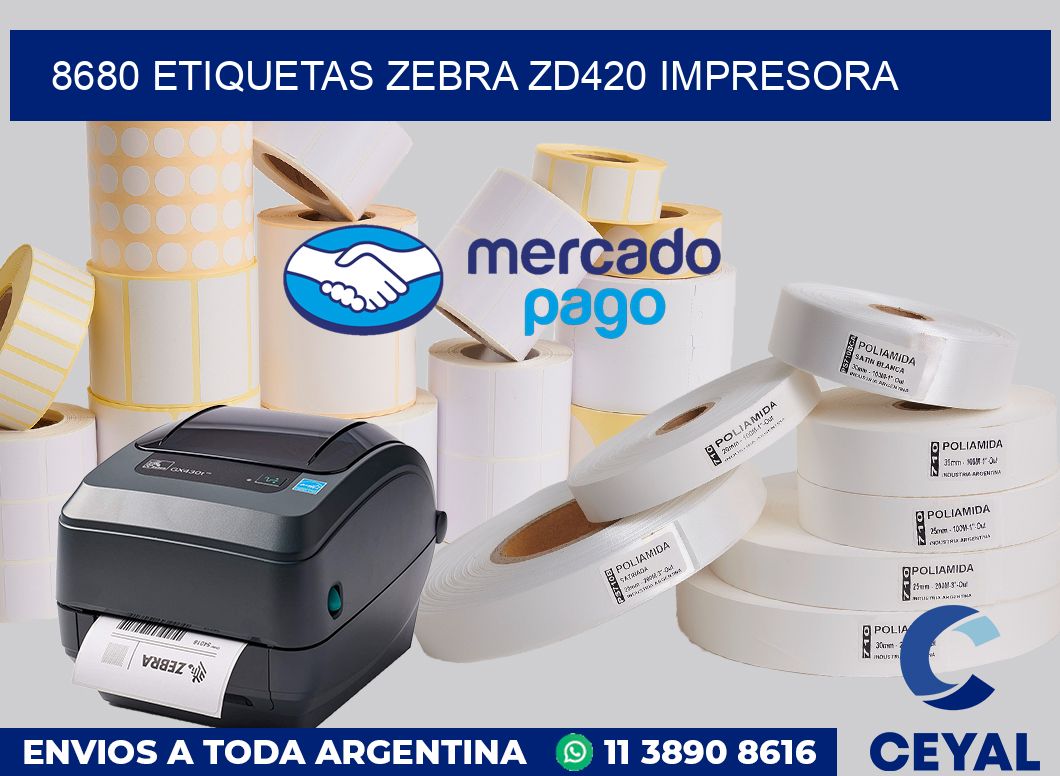 8680 etiquetas Zebra zd420 impresora