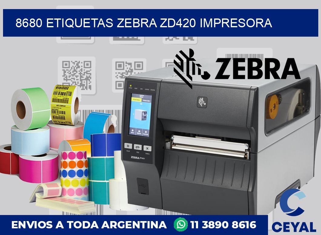 8680 etiquetas Zebra zd420 impresora