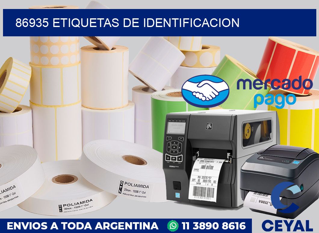 86935 Etiquetas de identificacion