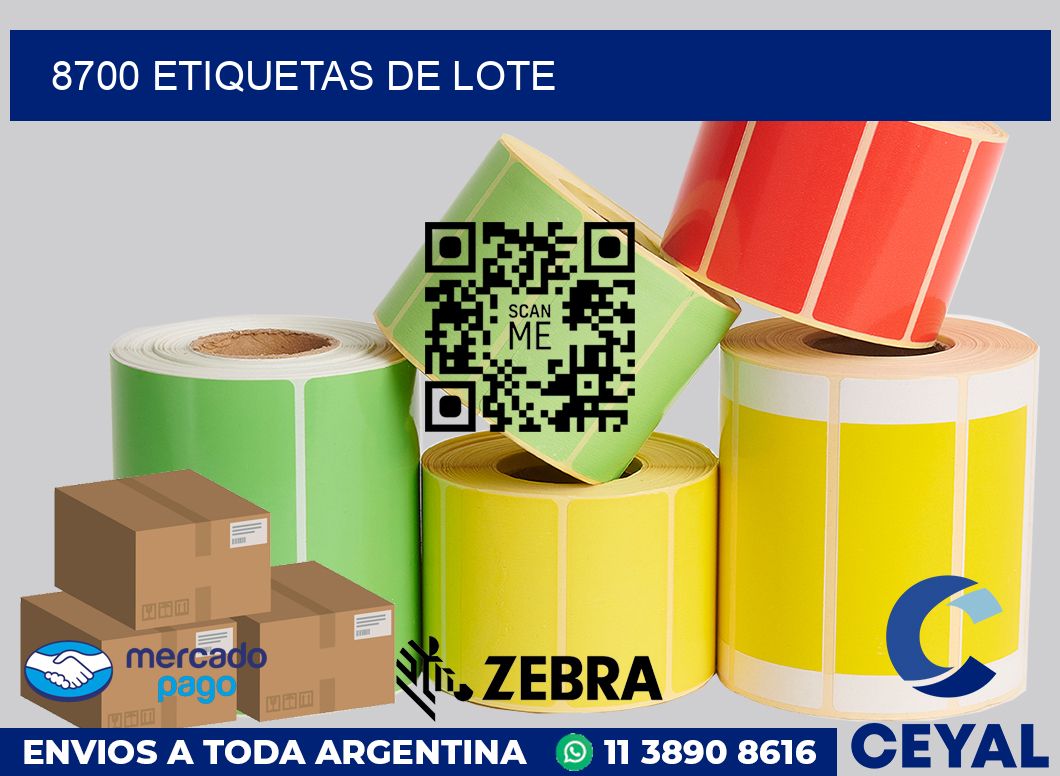 8700 Etiquetas de lote