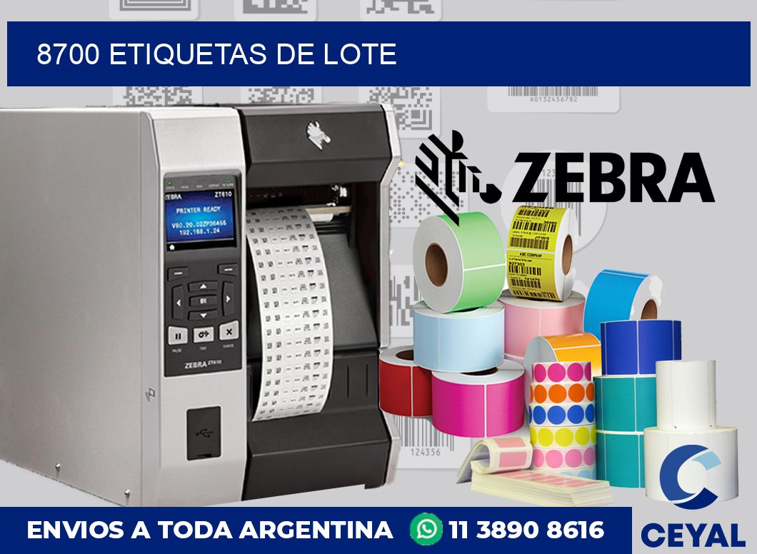 8700 Etiquetas de lote