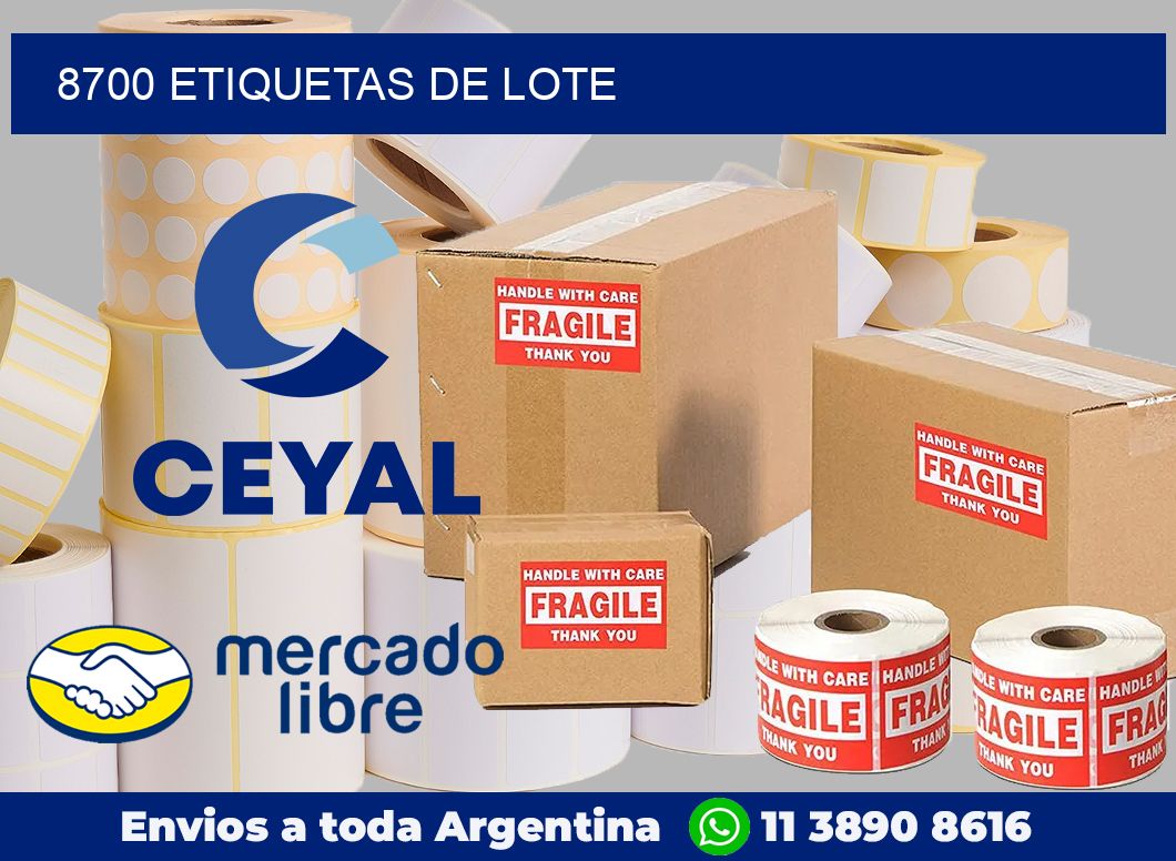 8700 Etiquetas de lote