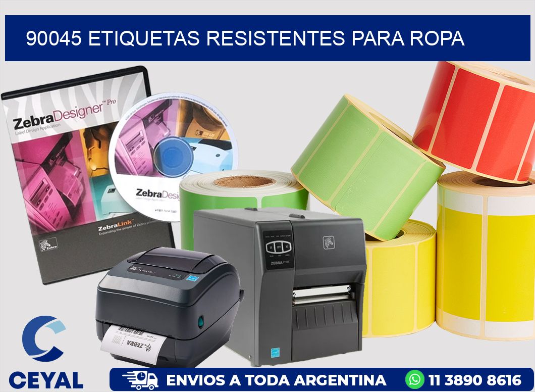 90045 Etiquetas resistentes para Ropa