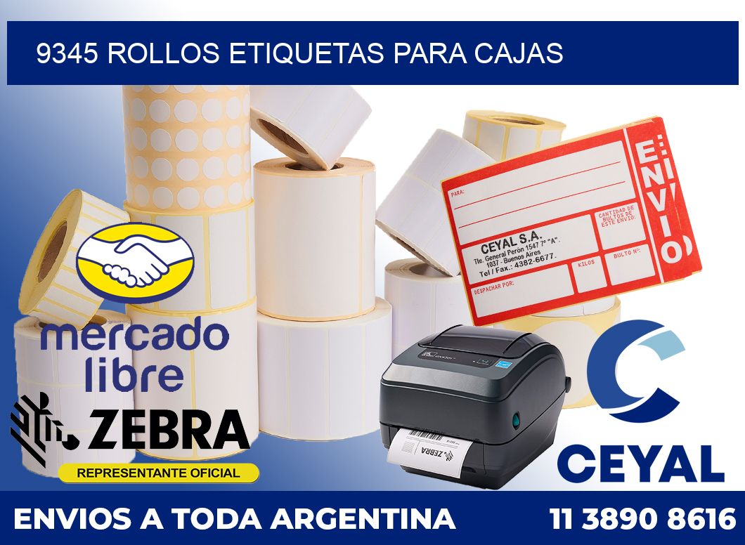 9345 Rollos etiquetas para cajas