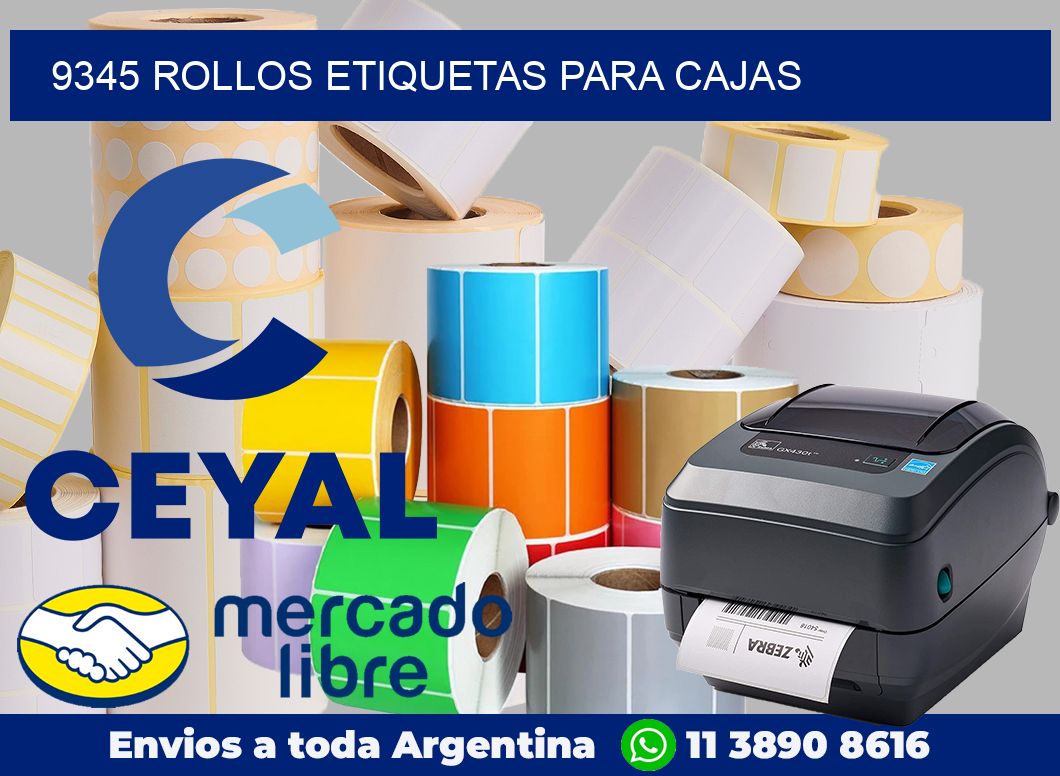 9345 Rollos etiquetas para cajas