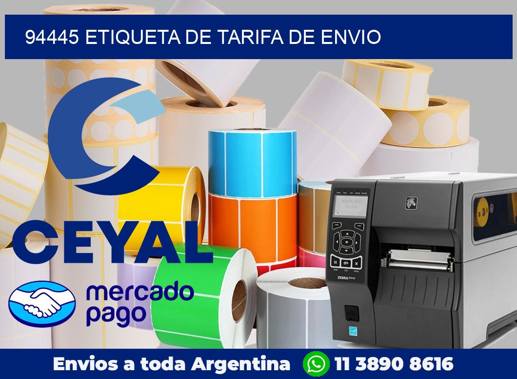 94445 Etiqueta de tarifa de envio