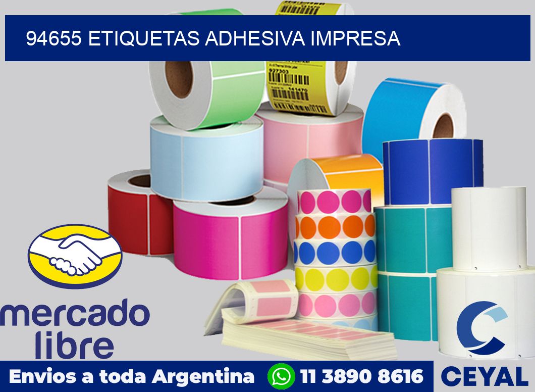 94655 etiquetas adhesiva impresa