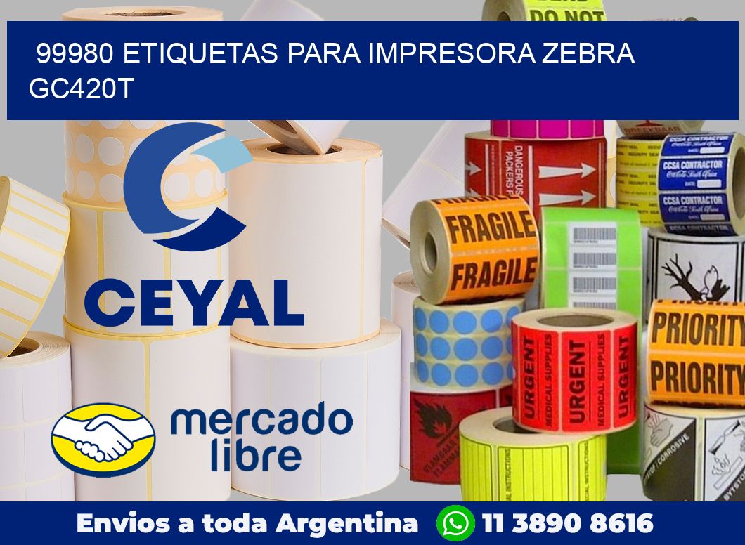99980 etiquetas para impresora zebra GC420T
