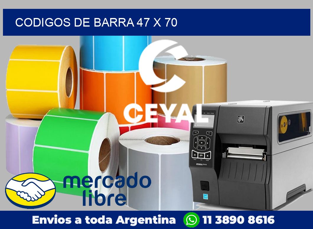 Codigos de barra 47 x 70