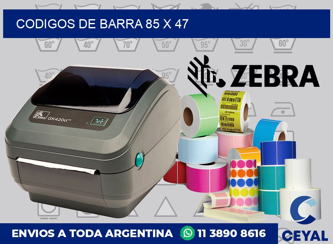 Codigos de barra 85 x 47