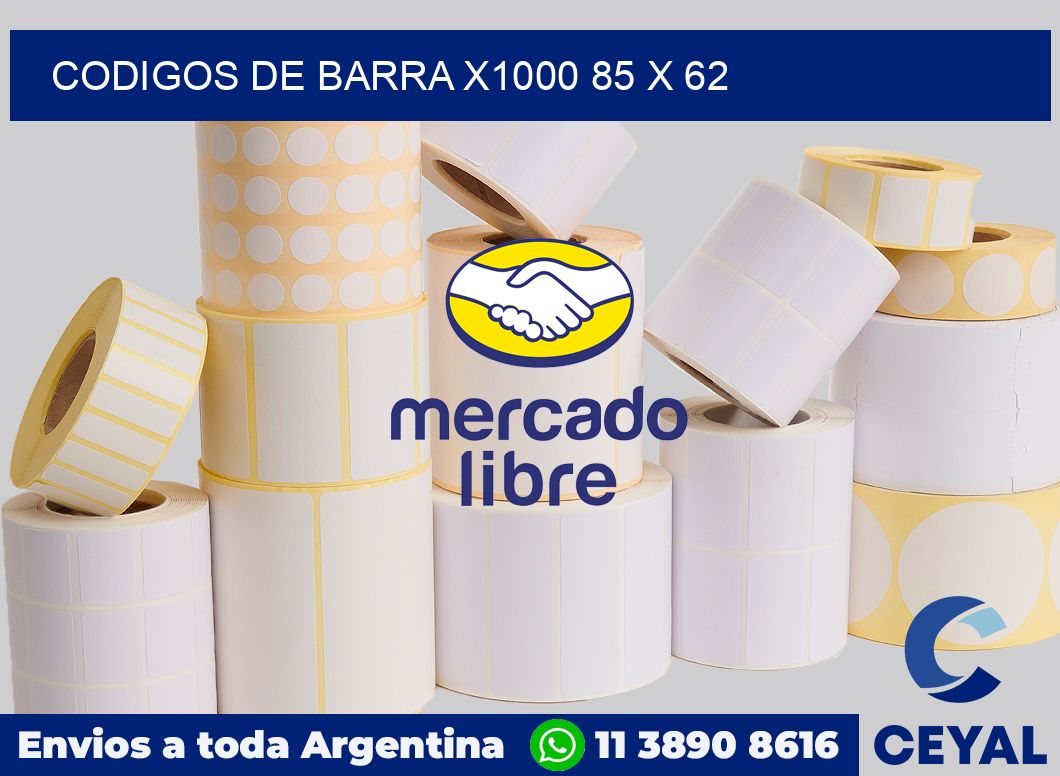 Codigos de barra x1000 85 x 62
