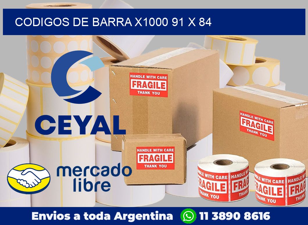 Codigos de barra x1000 91 x 84