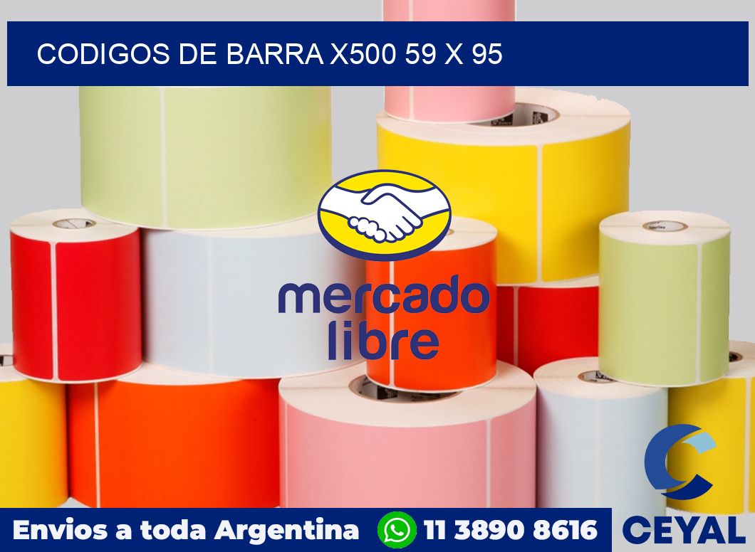 Codigos de barra x500 59 x 95