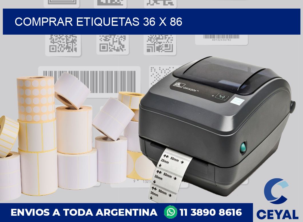 Comprar etiquetas 36 x 86