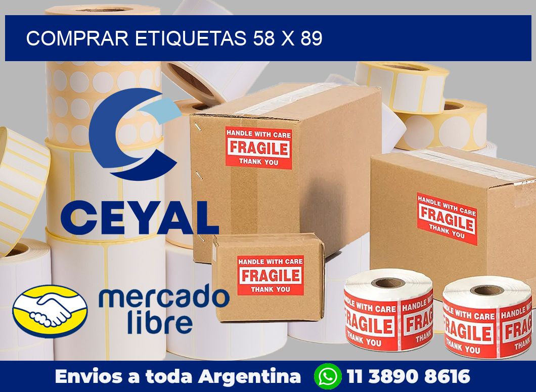 Comprar etiquetas 58 x 89