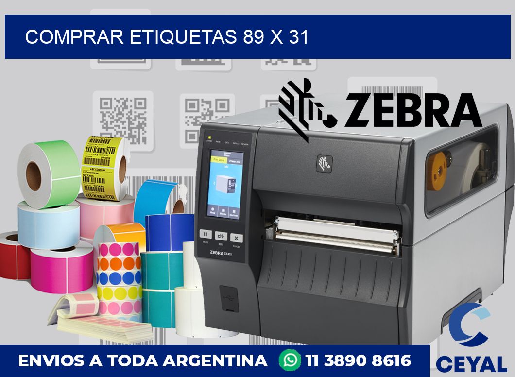 Comprar etiquetas 89 x 31