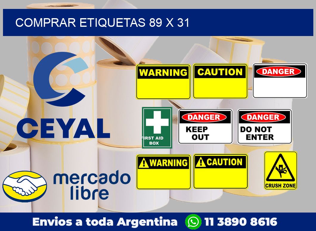 Comprar etiquetas 89 x 31