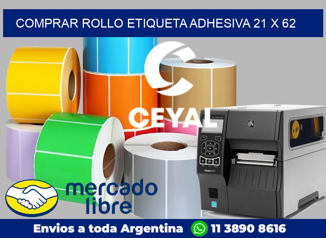Comprar rollo etiqueta adhesiva 21 x 62