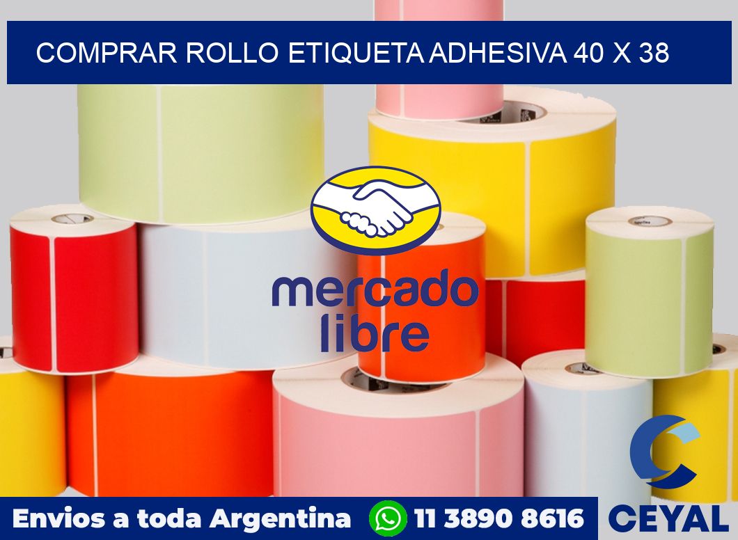 Comprar rollo etiqueta adhesiva 40 x 38