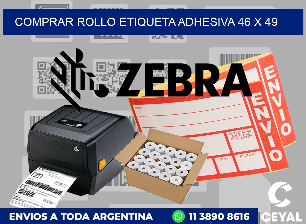 Comprar rollo etiqueta adhesiva 46 x 49