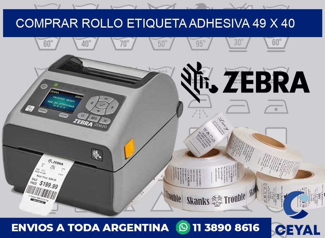 Comprar rollo etiqueta adhesiva 49 x 40
