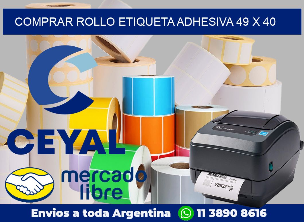 Comprar rollo etiqueta adhesiva 49 x 40