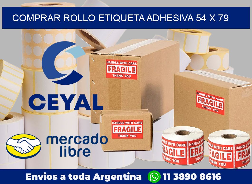 Comprar rollo etiqueta adhesiva 54 x 79