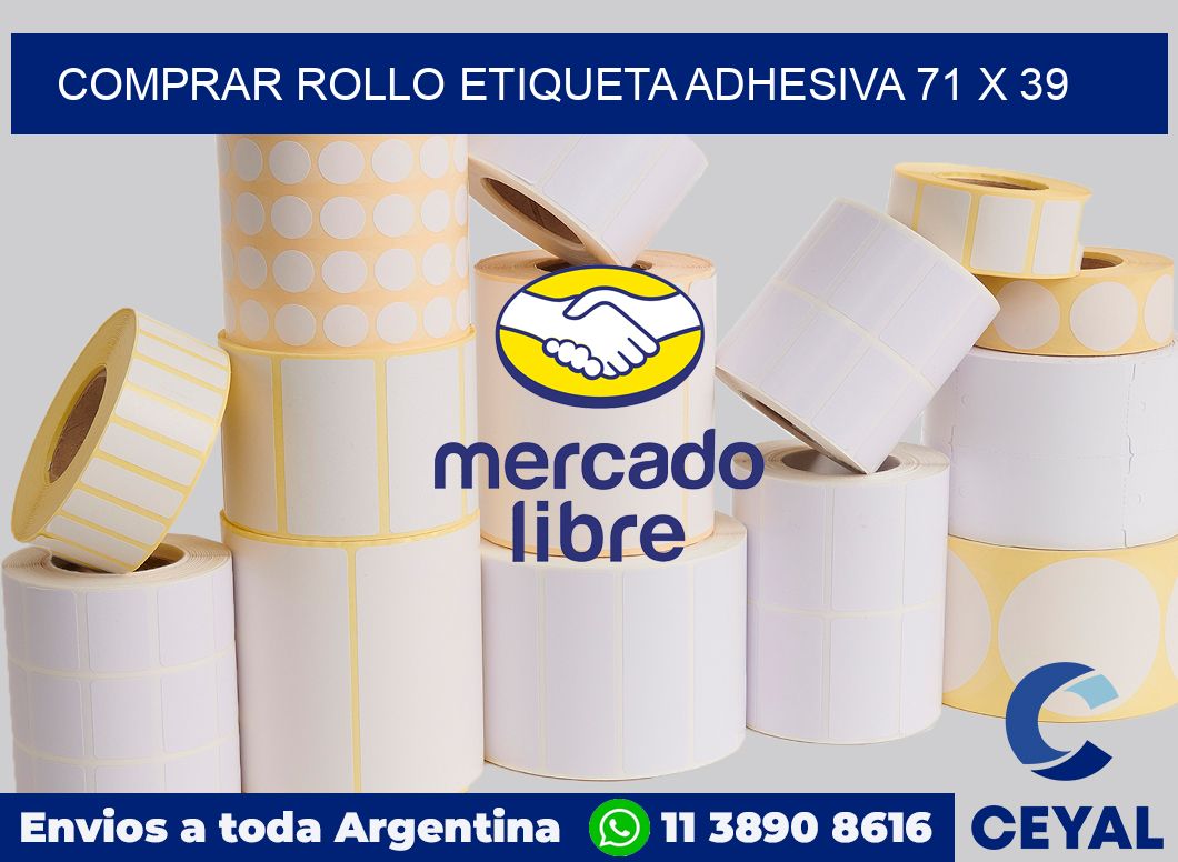 Comprar rollo etiqueta adhesiva 71 x 39
