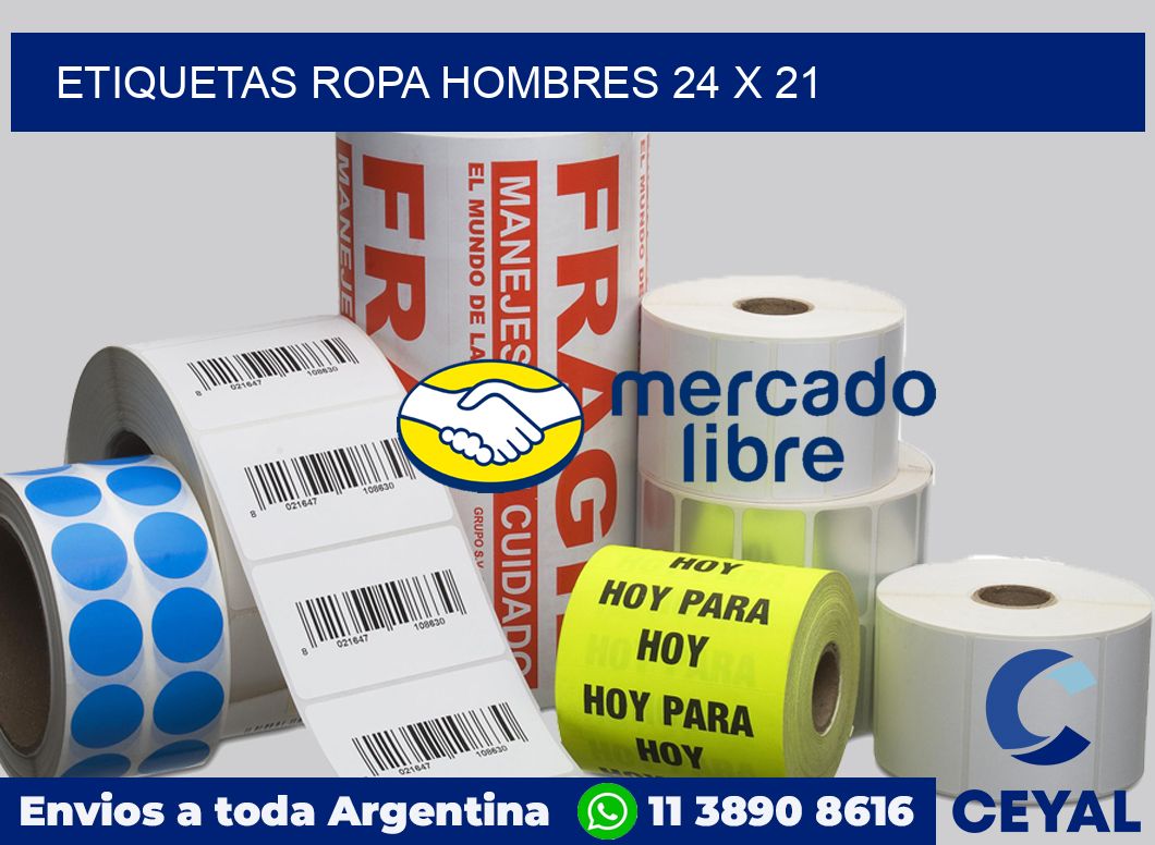 Etiquetas ropa hombres 24 x 21