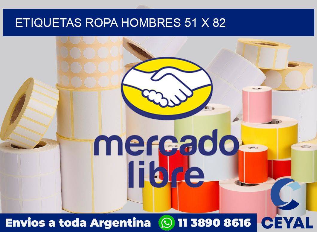 Etiquetas ropa hombres 51 x 82