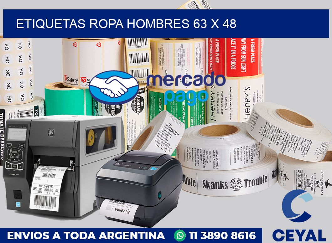 Etiquetas ropa hombres 63 x 48