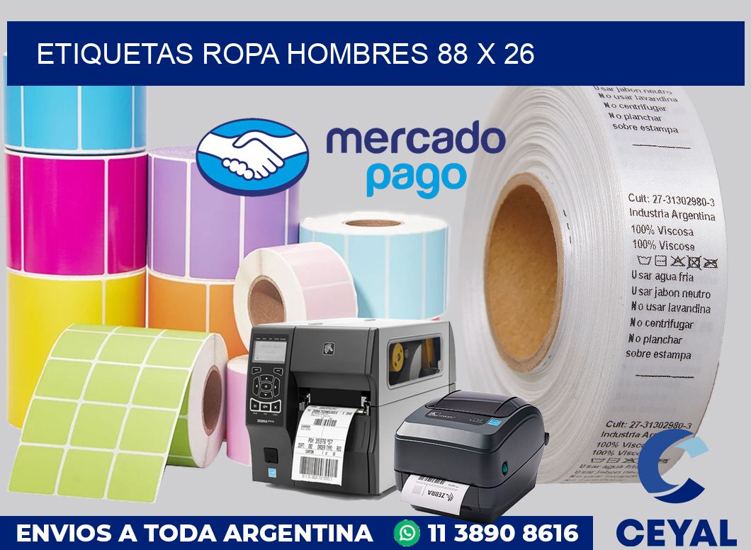 Etiquetas ropa hombres 88 x 26